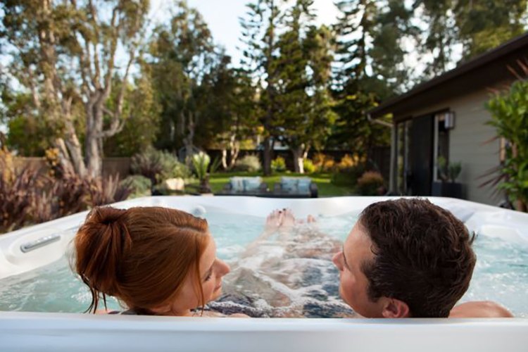 Relaxing in a Hot Spring spa