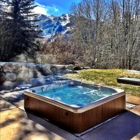 landscape hot tub